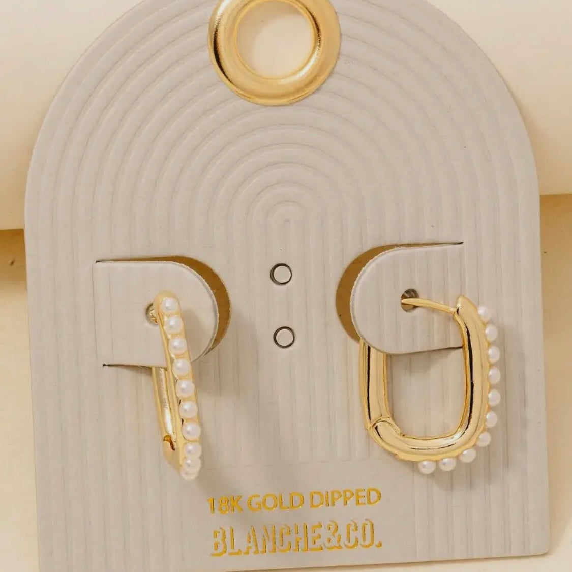 Pearl Gold Hoops