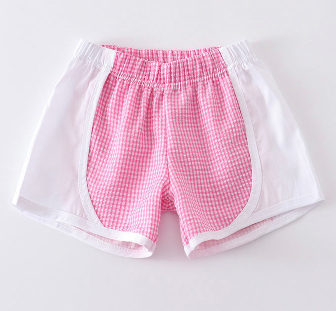 Bubblegum Seersucker Shorts