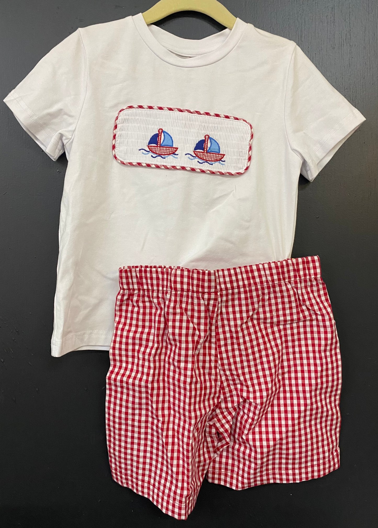 Sailboat shorts set