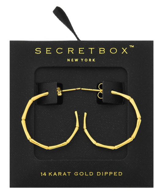 Bamboo Textured Hoops