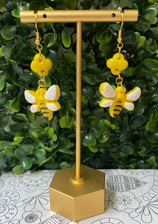 Bee Quatrefoil Earrings