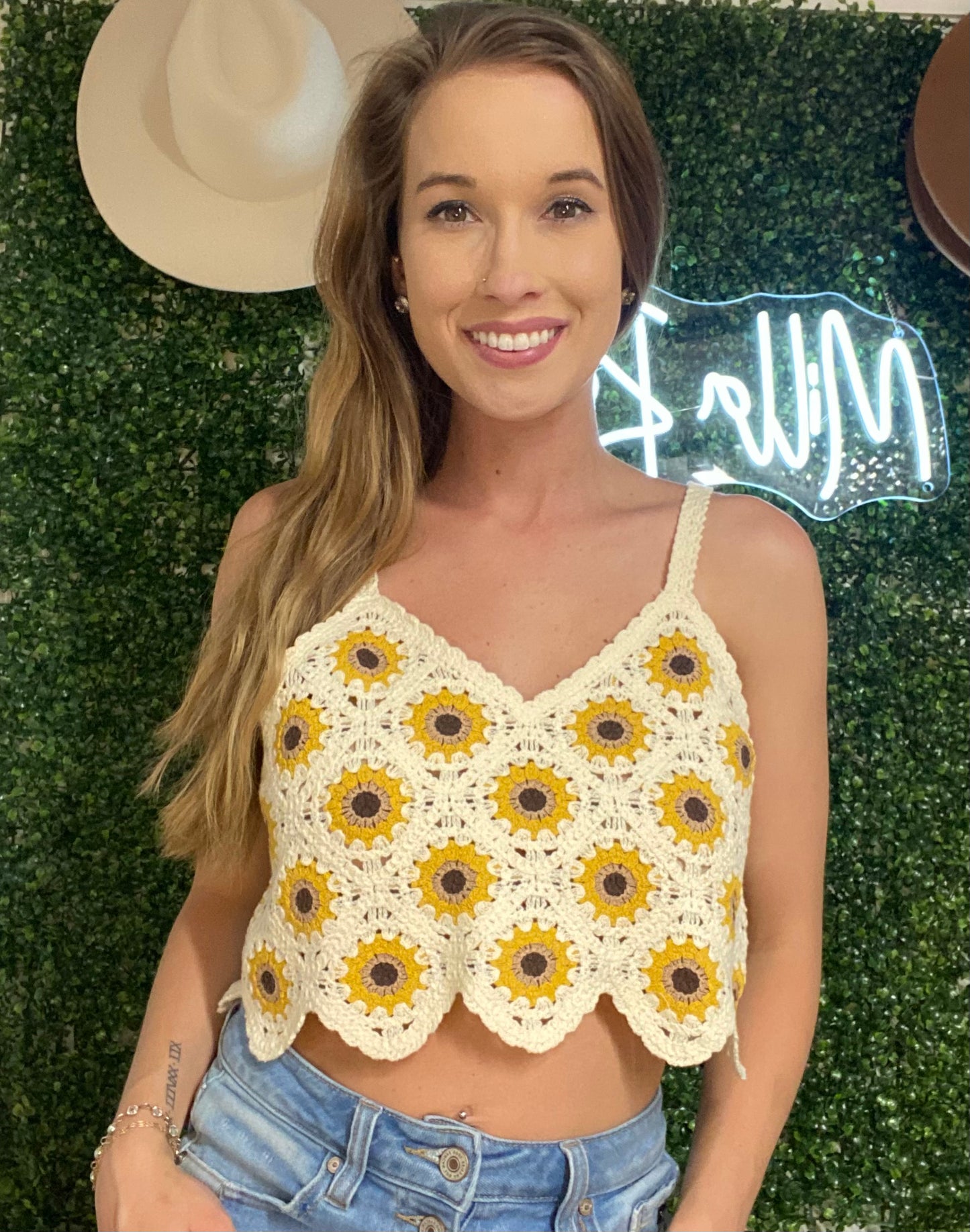 Sunflower Crochet Top