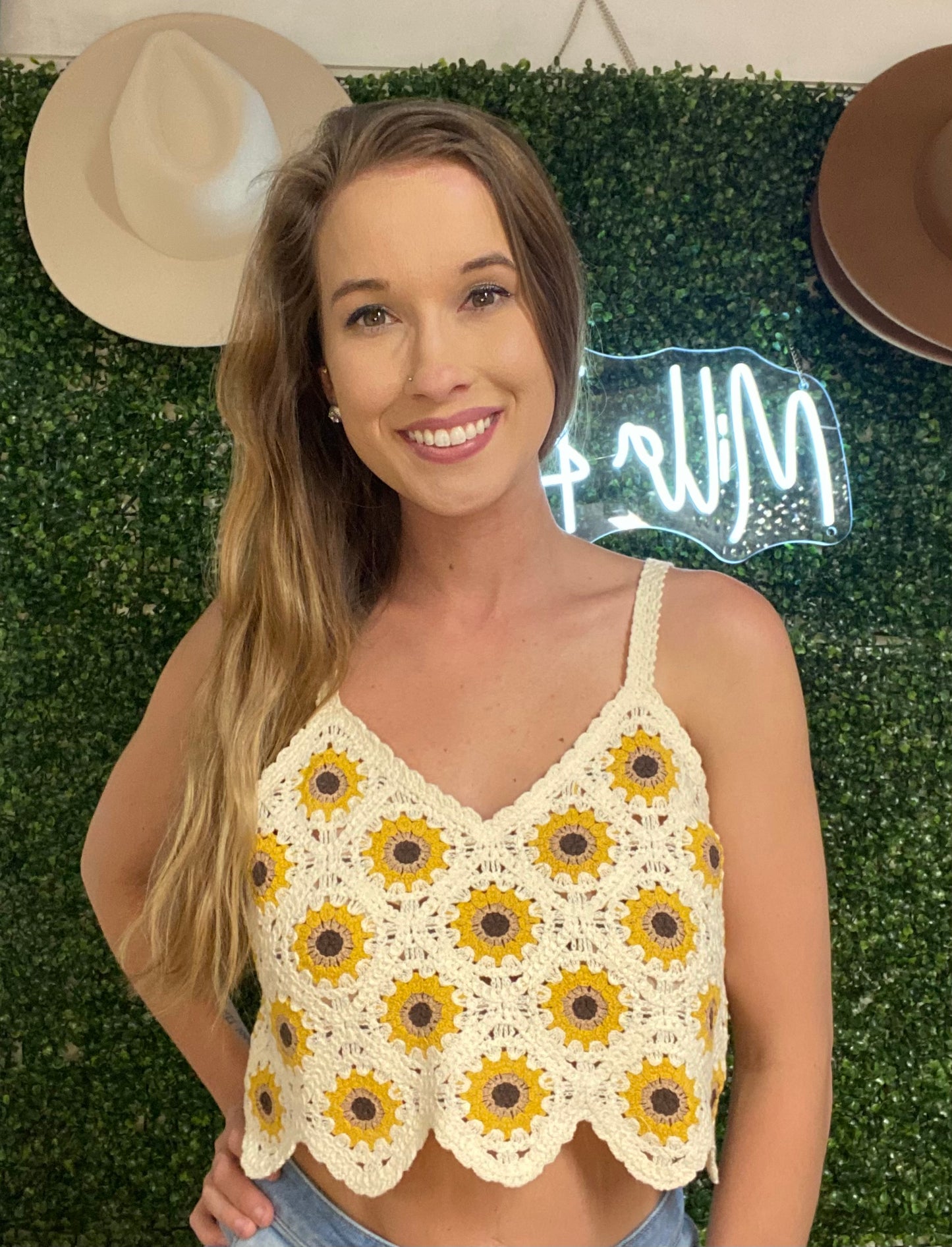 Sunflower Crochet Top